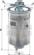 Mann-Filter WK 853/11 - Fuel filter www.autospares.lv