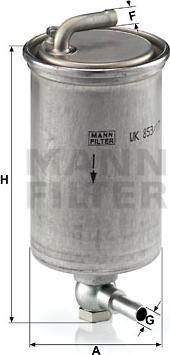 Mann-Filter WK 853/17 - Топливный фильтр www.autospares.lv