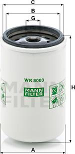 Mann-Filter WK 8003 x - Degvielas filtrs autospares.lv