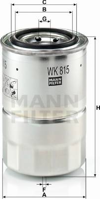 Mann-Filter WK 815 - Fuel filter www.autospares.lv