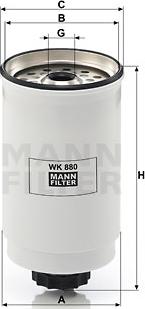 Mann-Filter WK 880 - Degvielas filtrs www.autospares.lv
