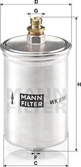 Mann-Filter WK 830/3 - Degvielas filtrs www.autospares.lv