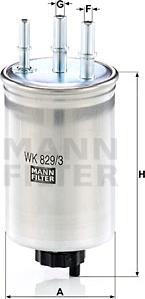 Mann-Filter WK 829/3 - Degvielas filtrs www.autospares.lv