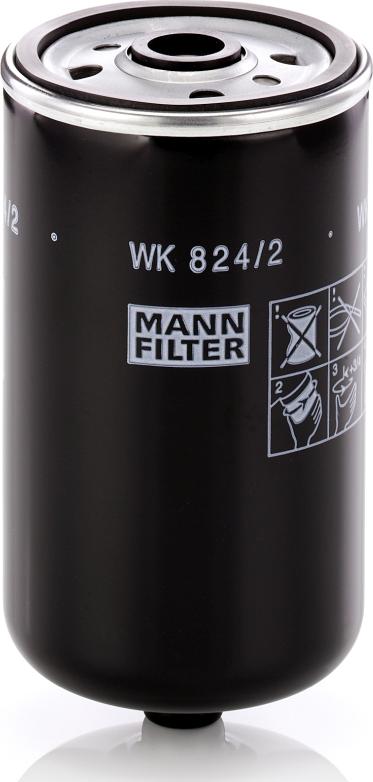 Mann-Filter WK 824/2 - Degvielas filtrs www.autospares.lv