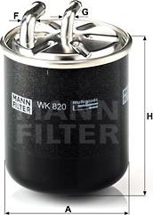 Mann-Filter WK 820 - Degvielas filtrs www.autospares.lv