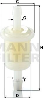 Mann-Filter WK 21 (10) - Degvielas filtrs www.autospares.lv