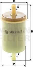 Mann-Filter WK 28/1 - Топливный фильтр www.autospares.lv