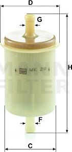 Mann-Filter WK 28 - Degvielas filtrs www.autospares.lv