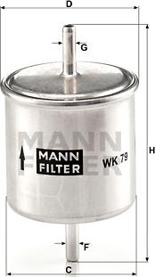 Mann-Filter WK 79 - Degvielas filtrs autospares.lv