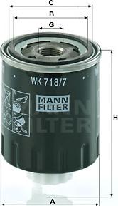 Mann-Filter WK 718/7 - Degvielas filtrs www.autospares.lv