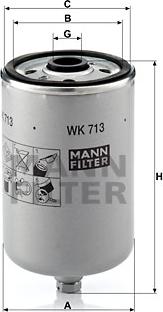 Mann-Filter WK 713 - Degvielas filtrs autospares.lv