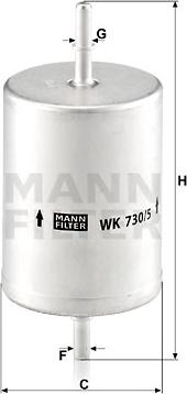 Mann-Filter WK 730/5 - Degvielas filtrs www.autospares.lv