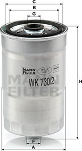 Mann-Filter WK 730/2 x - Топливный фильтр www.autospares.lv