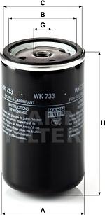 Mann-Filter WK 733 - Fuel filter www.autospares.lv