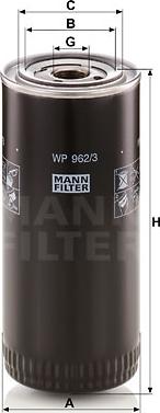 Mann-Filter WP 962/3 x - Degvielas filtrs autospares.lv