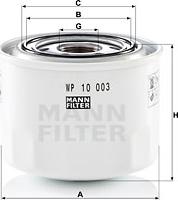 Mann-Filter WP 10 003 - Eļļas filtrs autospares.lv