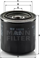 Mann-Filter WP 1026 - Eļļas filtrs autospares.lv