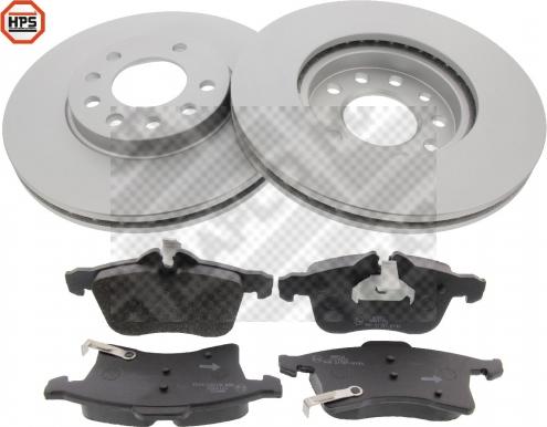 Mapco 47912HPS - Brake Set, disc brakes www.autospares.lv