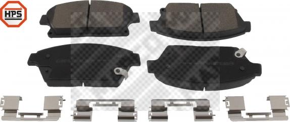 Mapco 6958HPS - Brake Pad Set, disc brake www.autospares.lv