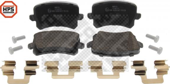 Mapco 6914HPS - Brake Pad Set, disc brake www.autospares.lv