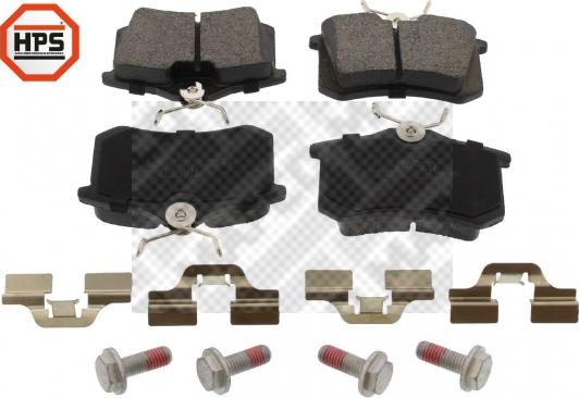 Mapco 6492HPS - Brake Pad Set, disc brake www.autospares.lv