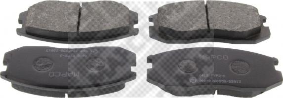 Mapco 6410 - Brake Pad Set, disc brake www.autospares.lv