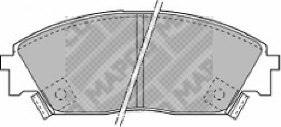 Mapco 6434 - Brake Pad Set, disc brake www.autospares.lv