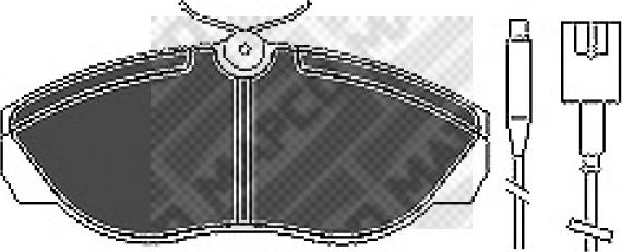 Mapco 6433 - Brake Pad Set, disc brake www.autospares.lv