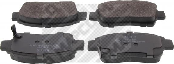 Mapco 6525 - Brake Pad Set, disc brake www.autospares.lv