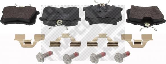 Mapco 6579 - Brake Pad Set, disc brake www.autospares.lv