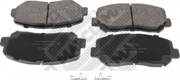 Mapco 6650 - Brake Pad Set, disc brake www.autospares.lv