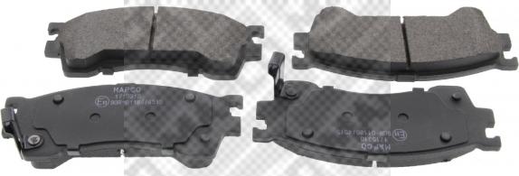 Mapco 6657 - Brake Pad Set, disc brake www.autospares.lv