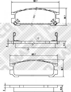 Mapco 6897 - Bremžu uzliku kompl., Disku bremzes www.autospares.lv