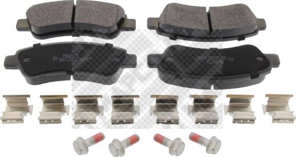 Mapco 6849 - Brake Pad Set, disc brake www.autospares.lv