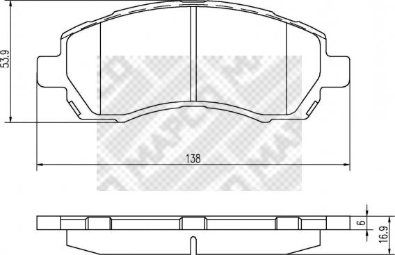 Mapco 6844 - Bremžu uzliku kompl., Disku bremzes www.autospares.lv