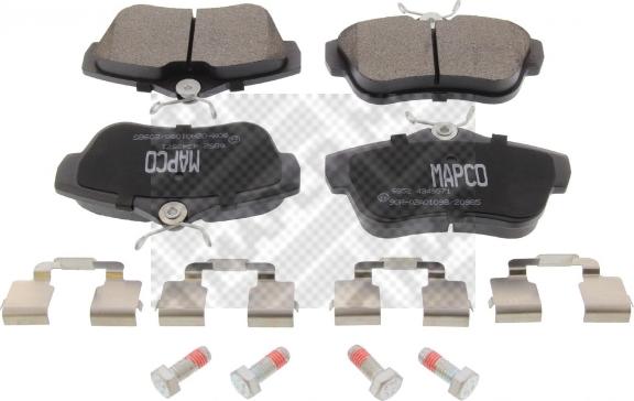 Mapco 6852 - Brake Pad Set, disc brake www.autospares.lv