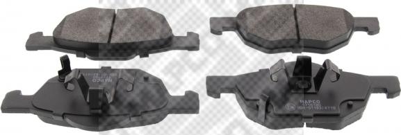 Mapco 6809 - Brake Pad Set, disc brake www.autospares.lv