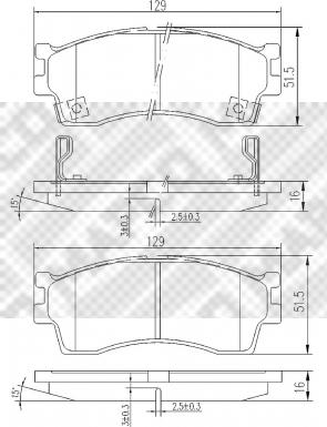 Mapco 6807 - Bremžu uzliku kompl., Disku bremzes autospares.lv