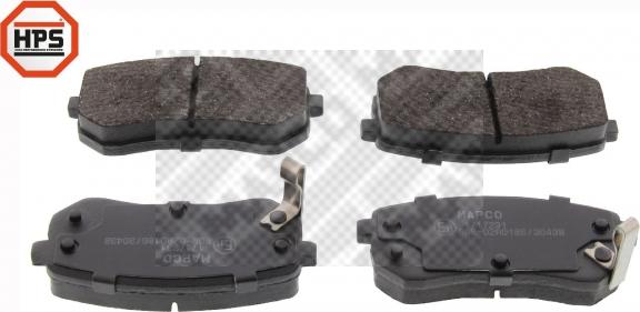 Mapco 6816HPS - Brake Pad Set, disc brake www.autospares.lv