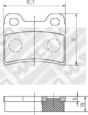 Mapco 6880 - Тормозные колодки, дисковые, комплект www.autospares.lv