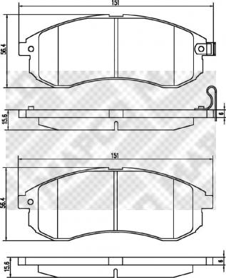 Mapco 6888 - Bremžu uzliku kompl., Disku bremzes www.autospares.lv