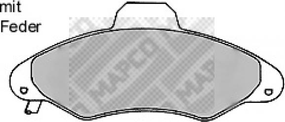 Mapco 6388/1 - Тормозные колодки, дисковые, комплект www.autospares.lv