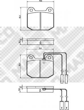 Mapco 6268 - Bremžu uzliku kompl., Disku bremzes www.autospares.lv