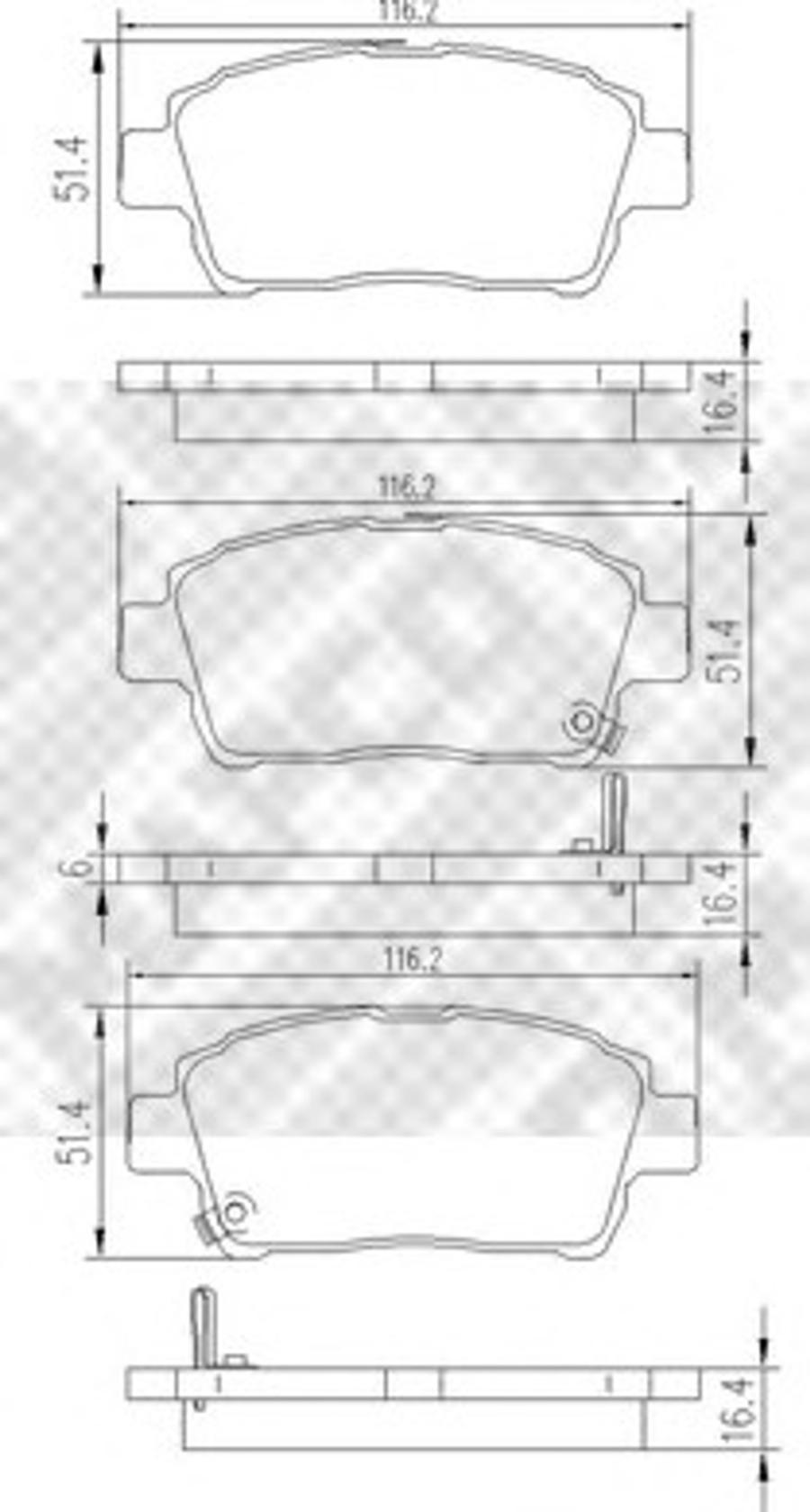 Mapco 6769 - Bremžu uzliku kompl., Disku bremzes www.autospares.lv