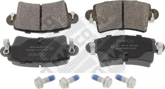 Mapco 6760 - Brake Pad Set, disc brake www.autospares.lv