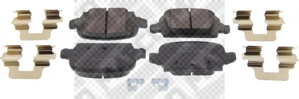 Mapco 6711 - Brake Pad Set, disc brake www.autospares.lv