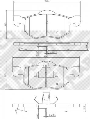 Mapco 6731 - Bremžu uzliku kompl., Disku bremzes autospares.lv