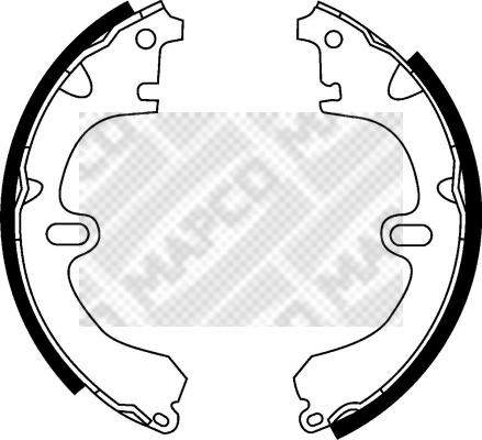 Mapco 8551 - Brake Shoe Set www.autospares.lv