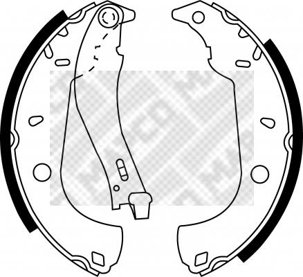 Mapco 8139 - Bremžu loku komplekts autospares.lv