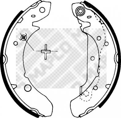 Mapco 8795 - Brake Shoe Set www.autospares.lv